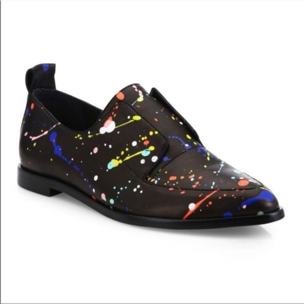🆕 Loeffler Randall Agnes Splatter Paint Oxfords SIZE 8.5